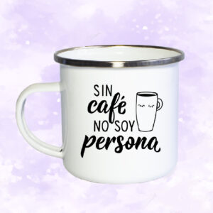 mug peltre borde plateado personalizado