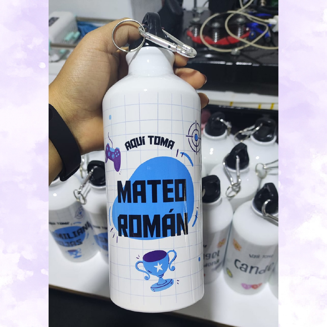 caramañola personalizada de aluminio 600 ml caramañola personalizada de aluminio 600 ml