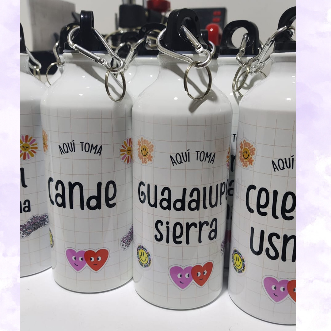 caramañola personalizada de aluminio 600 ml caramañola personalizada de aluminio 600 ml