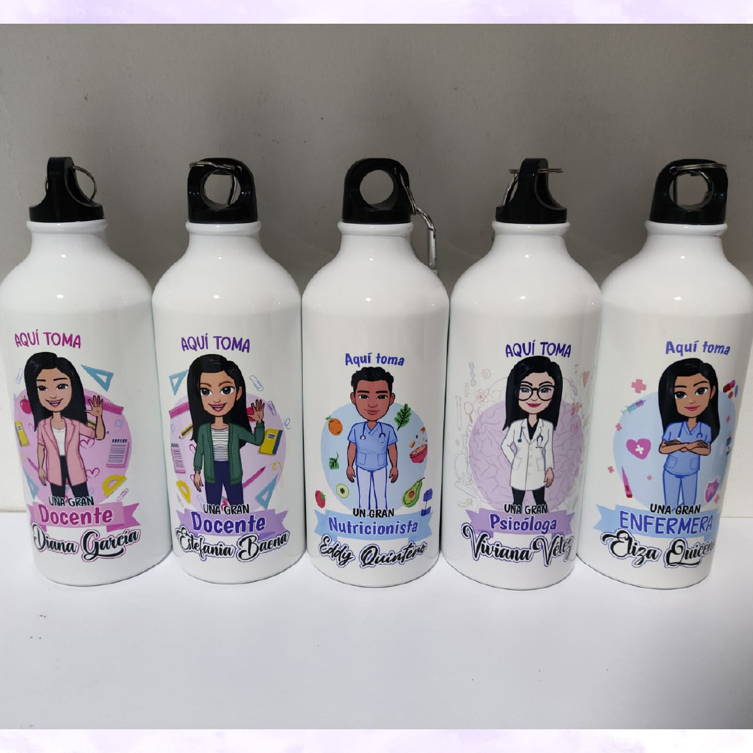 caramañola personalizada de aluminio 600 ml caramañola personalizada de aluminio 600 ml