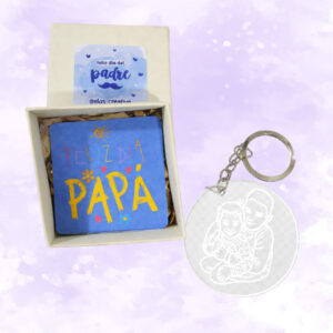llavero acrílico con foto vectorizada personalizado | en cajita de regalo