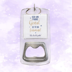 llavero doble cara destapador personalizado