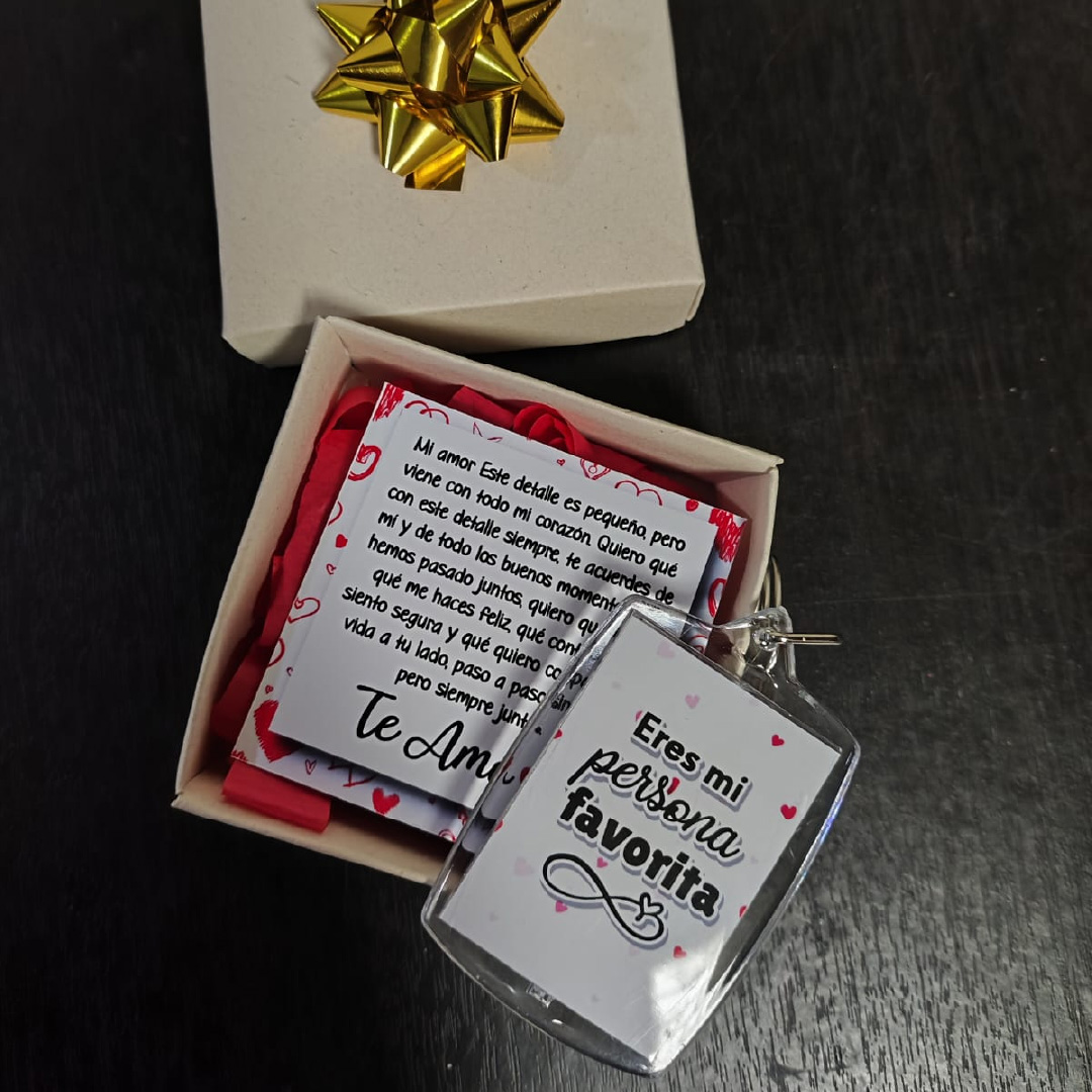 llavero doble cara | en cajita de regalo llavero doble cara | en cajita de regalo