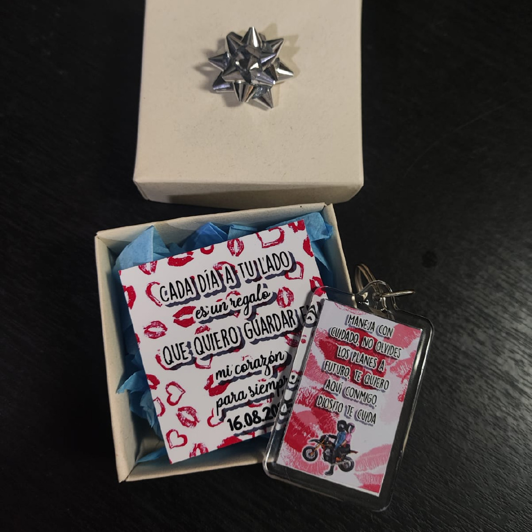 llavero doble cara | en cajita de regalo llavero doble cara | en cajita de regalo