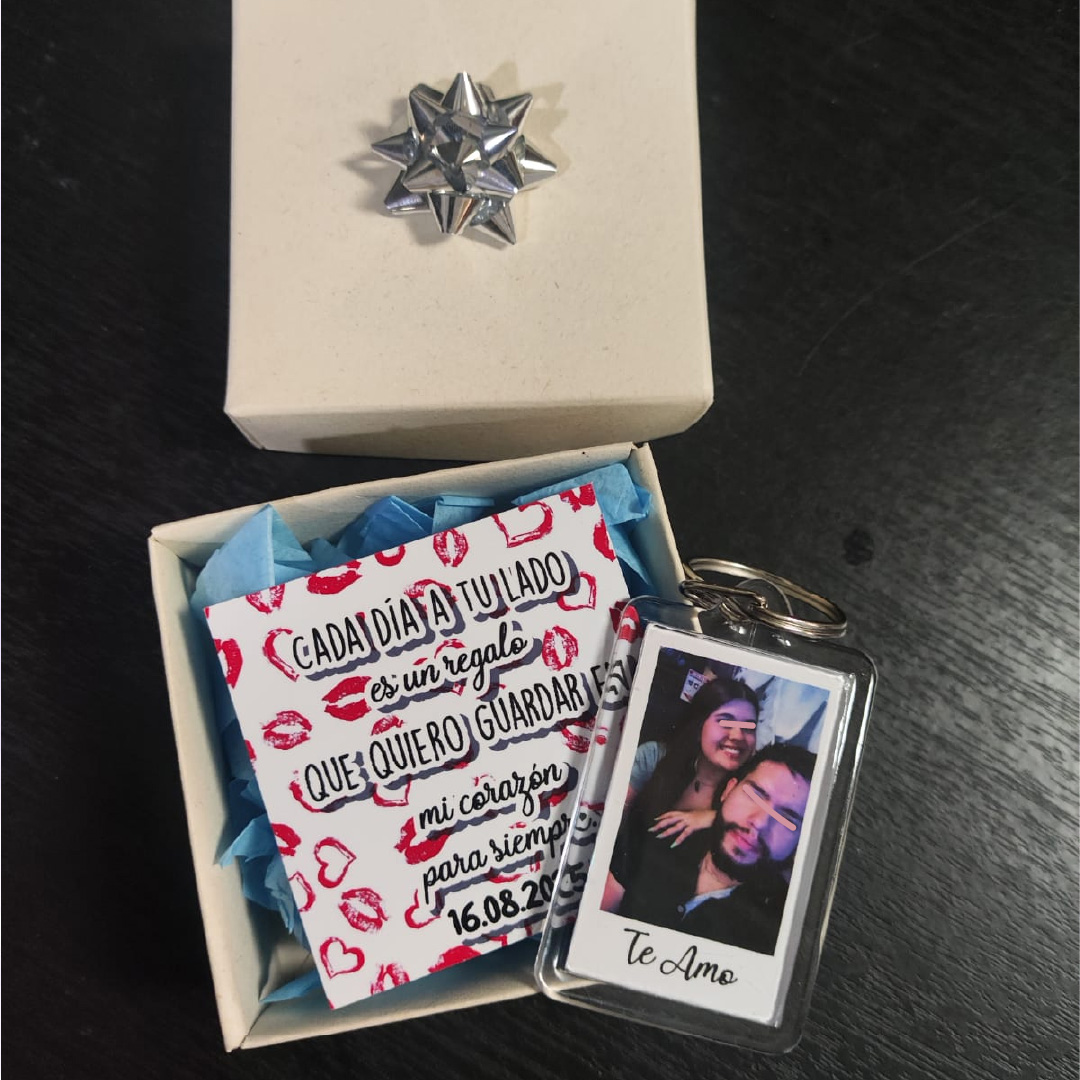 llavero doble cara | en cajita de regalo llavero doble cara | en cajita de regalo