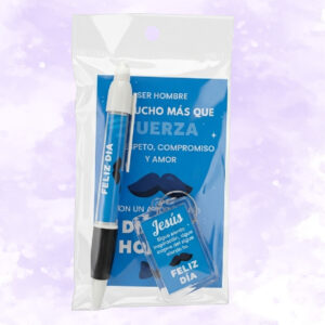 combo lapicero + llavero + tarjeta personalizado